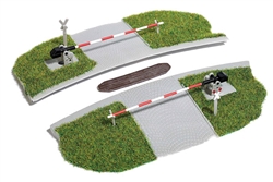 Busch 8846 TT Manual Grade Crossing w/Gates For Curved Track