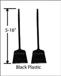 Cal Scale 743 HO Brooms Unpainted Black Plastic Pkg 2