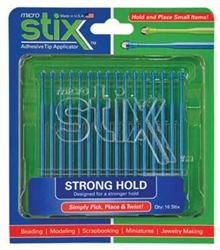 Creations Unlimited 2716B Sticky Micro Stix Strong Hold 16 Pack