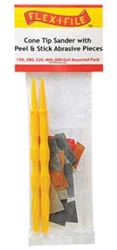 Creations Unlimited CS321 Cone-Tip Sander 3 Each of 5 Grit Abrasive Pieces & 2 Handles