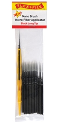 Creations Unlimited N934002B Long Tip Nano Brush Bulk Pack Contains 100 Nano Brushes & 1 Applicator Handle