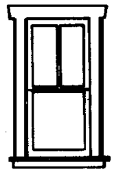 Campbell 905 HO Windows Plastic Double-Hung 3-Pane Single Pkg 4