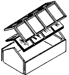 Campbell 909 HO Skylights Plastic Roof-Mount w/Frame Pkg 2