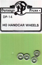 Durango Press 14 HO Hand Car Wheels For Use w/#254-12 and 254-22