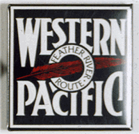 Phil Derrig 201 Railroad Sign Western Pacific 8 x 8"