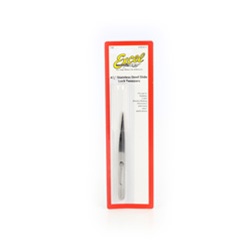 Excel 30411 Stainless Steel Tweezers 4-3/4" Slide Lock Pointed