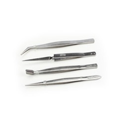Excel 30416 Stainless Steel Tweezers 4 Piece Set Pouch