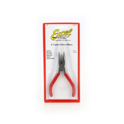 Excel 55590 Spring Loaded Soft Grip Pliers 5-3/16" Bent-Nose 