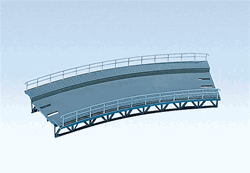 Faller 120476 HO Bridge Track Bed for Marklin C-Track Curved 17-1/2" Radius