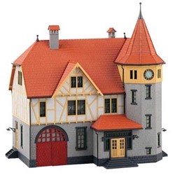 Faller 130649 HO Town Hall w/Fire Depot Garage Kit