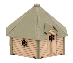 Faller 180310 HO Hexagonal Garden Sauna Laser-Cut Wood Kit