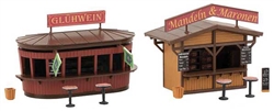 Faller 190092 HO Christmas Market Stands 75th Anniversary Series Kit 2 Different Stands