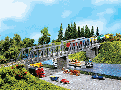 Faller 222578 N 2 Box Girder Bridges w/Annexed Walkway Painted/Weathered