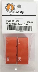 Fox Valley FVM891002 N 20' Corrugated Container 2-Pack Assembled CAI