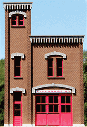 GCLaser 190241 HO Firehouse #3 Backdrop Kit