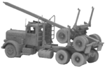 GHQ 52007 N American Trucks Unpainted Metal Kit 359 Tractor w/Skeleton Logging Trailer
