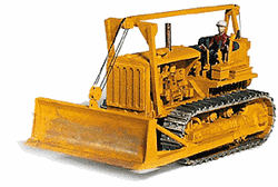 GHQ 61006 HO 1940s Bulldozer w/Operator Figure Kit