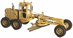 GHQ 61008 HO Construction Equipment Unpainted Metal Kit 120 Road Grader w/Operator Figure