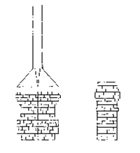 Grandt Line 3509 O Brick Station Chimneys Pkg 2 Rio Grande