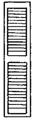 Grandt Line 3541 O Louvered Window Shutters 14 x 64"