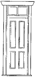 Grandt Line 3603 O Station/House Door With Frame & Transom