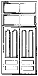 Grandt Line 3624 O Door w/Round Top Double Windows