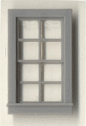 Grandt Line 3702 O Double-Hung Windows 8-Pane Scale 27 x 48" Pkg 4