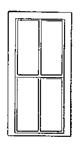 Grandt Line 3723 O Rio Grande Southern-Style Depot Windows 2/2 Light Scale 36 x 82" Pkg 4
