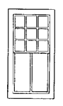 Grandt Line 3725 O Rio Grande Southern-Style Depot Windows 2/9 Light 36 x 76"