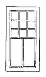 Grandt Line 3725 O Rio Grande Southern-Style Depot Windows 2/9 Light 36 x 76"