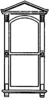 Grandt Line 3731 O Victorian Two-Pane Window Scale 30 x 72" w/ Triangular Pediment Pkg 2 