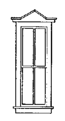 Grandt Line 3736 O Double-Hung Windows w/Pointed Top Four-Pane 30 x 88" 