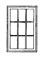 Grandt Line 3739 O Masonry Windows Scale 46 x 72" Pkg 2 