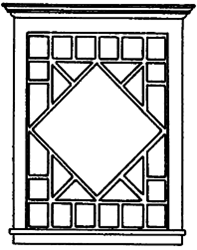 Grandt Line 3743 O Diamond-Patterened Window & Frame