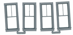 Grandt Line 3766 O Double-Hung Windows 2-Over-1 Scale 28 x 64" Pkg 4