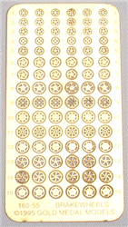Gold Medal 16055 N Brakewheels 6 Each of 15 Different Styles