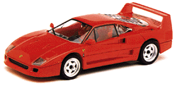 Herpa 10009 O Private Collection Automobiles 1/43 Scale Ferrari F40 2-Door w/Rear Spoiler Red