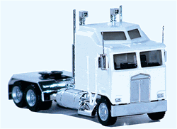 Herpa 35259 HO K100 Semi Tractor w/1-Bar Grille & Extra-Long Chassis Chrome Chassis