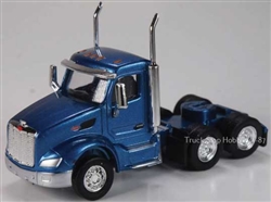 Herpa 410532 HO Peterbilt 579 3-Axle Day-Cab Tractor Only 2 Pack Assembled Blue