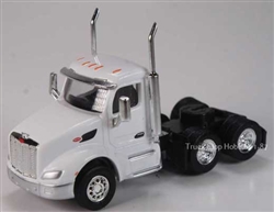 Herpa 410533 HO Peterbilt 579 3-Axle Day-Cab Tractor Only 2 Pack Assembled White
