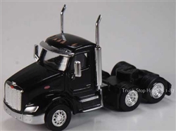 Herpa 410534 HO Peterbilt 579 3-Axle Day-Cab Tractor Only 2 Pack Assembled Black