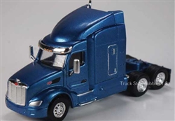 Herpa 410542 HO Peterbilt 579 3-Axle Sleeper-Cab Tractor Only 2 Pack Assembled Blue