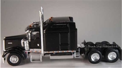 Herpa 410654 HO Kenworth W900L 3-Axle Sleeper-Cab Tractor Only 2 Pack Assembled Black