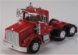 Herpa 410661 HO Kenworth T800 3-Axle Day-Cab Tractor Only 2 Pack Assembled Red