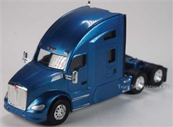 Herpa 410692 HO Kenworth T680 3-Axle Sleeper-Cab Tractor Only 2 Pack Assembled Blue