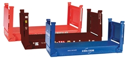 Herpa 76579 HO 20' Flat Container 3-Pack CMA CGM TAL Hamburg Sud