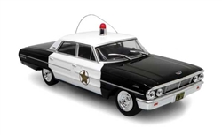 Iconic Replicas 430364 1/43 1964 Ford Galaxie Police Cruiser Assembled Mayberry Andy Griffith Show Replica