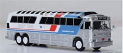 Iconic Replicas 870257 HO 1970 MCI MC-7 Bus Assembled Gray Line Sightseeing
