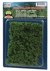 JTT 95518 Foliage Branches 1-1/2 to 3" Pkg 60 Light Green