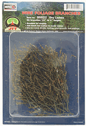 JTT 95522 Foliage Branches 1-1/2 to 3" Pkg 60 Dry Leaves